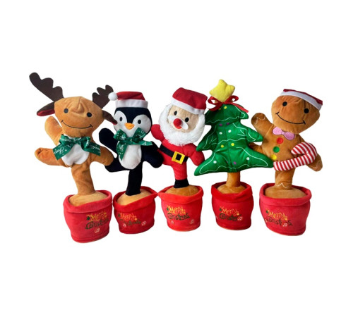 🧸 Музыкальный Кактус "Новогодний Merry Christmas" (C0100075-NY9)⭐