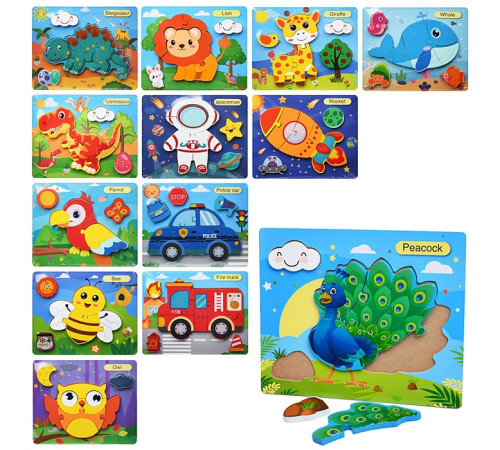 🧸 Деревянная игрушка Пазлы (MD0780)⭐