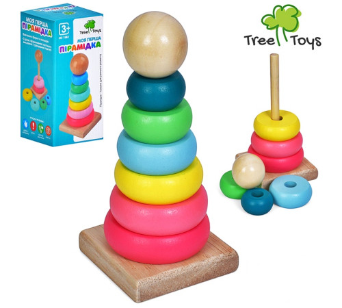 Деревянная игрушка Пирамидка (MD1982)