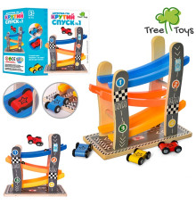 Деревянная игрушка Автотрек "Веселый трамплин" (MD2646)
