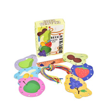 Настольная игра "Весёлые шнурочки фрукты" "ЯУ" (30523)