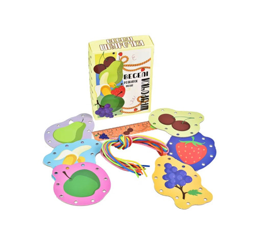 Настольная игра "Весёлые шнурочки фрукты" "ЯУ" (30523)
