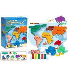 Набор для творчества чудо-пластилин "Материки" (MK5051)