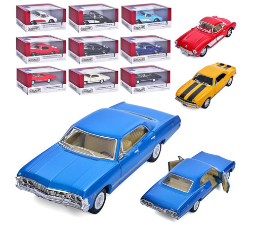 Машина метал. Chevrolet Camaro/ Corvette/ Impala (KT5458W)